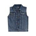 thumbnail image 1 of Bagilaanoe Little Girl Boy Vest Jacket Sleeveless Turn-down Collar Denim Vest Tops 3T 4T 5T 6T 7T Kids Fall Casual Outwear Clothes, 1 of 8