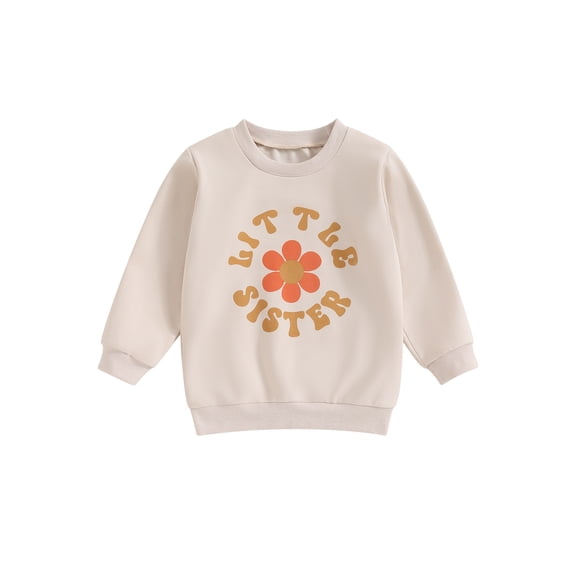 Bagilaanoe Little Girl Casual Sweatshirt Long Sleeve Letter Print Pullover 3T 4T 5T 6T 7T 8T Toddler Kids Fall Loose Tee Tops