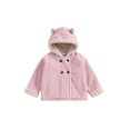 thumbnail image 1 of Bagilaanoe Little Girl Hooded Jacket Toddler Corduroy Long Hoodie Cardigan Coat 4T 5T 6T 7T Kids Spring Fall Warm Outwear, 1 of 9