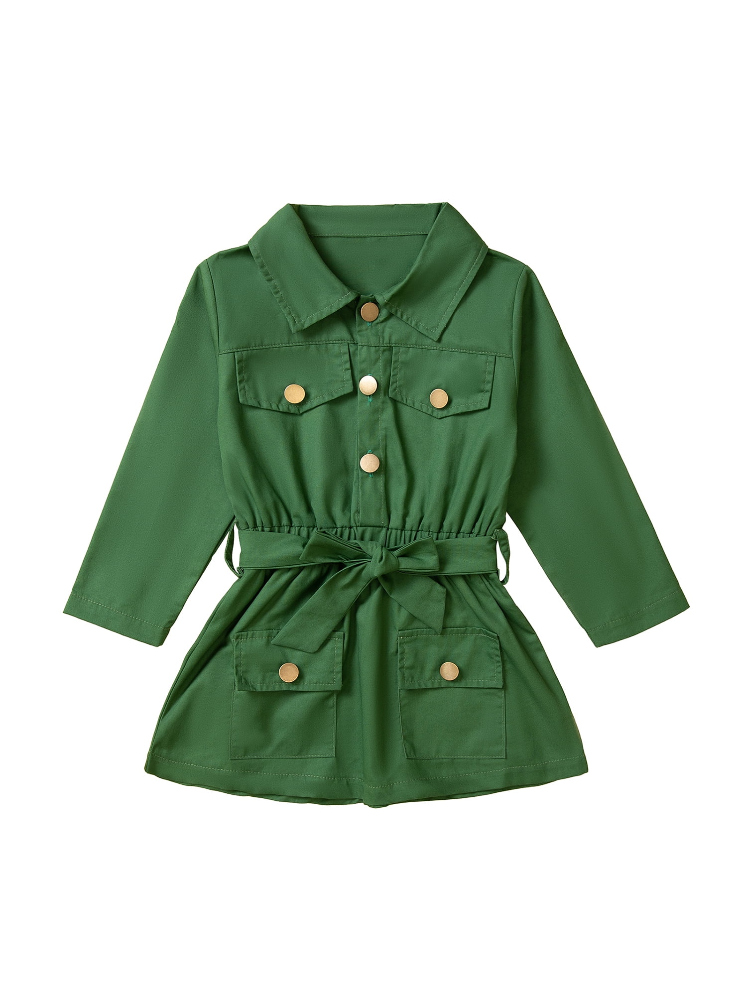 Bagilaanoe Little Girl Long Sleeve Dress Coats 1T 2T 3T 4T 5T Lapel