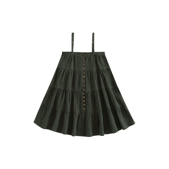 Bagilaanoe Little Girl Summer Dress Sleeveless A-line Cami Dresses 3T 4T 5T 6T 7T 8T KidsCasual Swing Sundress