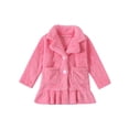 thumbnail image 1 of Bagilaanoe Little Girls Winter Plush Coat Toddler Long Sleeve Fleece Jacket 4T 5T 6T Kids Fall Warm Outwear, 1 of 9