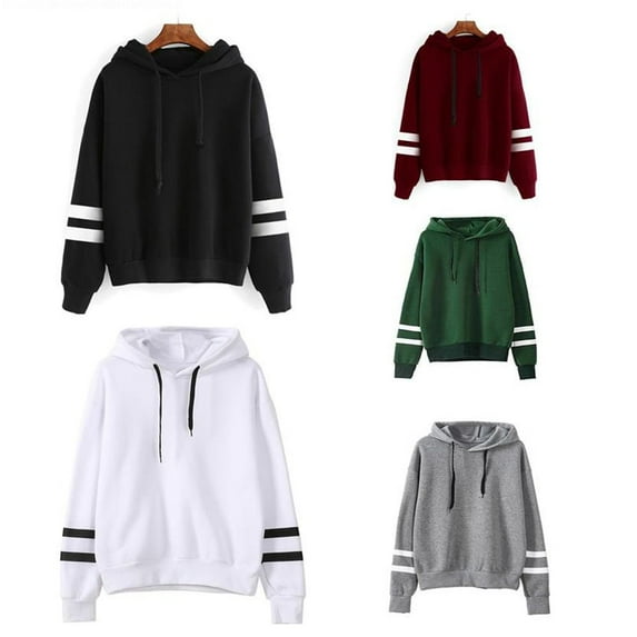 Women Casual Long Sleeve Hoodie Sweatshirt Jumper Drawstring Pullover Top