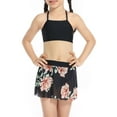 thumbnail image 1 of Bagilaanoe Mommy and Me 3PCS Swimsuit Sleeveless Sling Vest Tops + Floral/Leaf/Lemon Print Skirt + Thong Swimwear Bathing Suit for Women＆＆Girls, 1 of 9