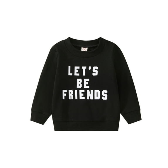 Bagilaanoe Newborn Baby Baby Long Sleeve Sweatshirt Letter Print 3M 6M 12M 18M 24M Tops Loose Clothing