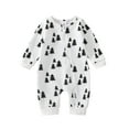 thumbnail image 1 of Bagilaanoe Newborn Baby Boy Girl Christmas Jumpsuit Print Zip-Up Long Sleeve Bodysuit 3M 6M 12M 18M Infant One Piece Romper, 1 of 9