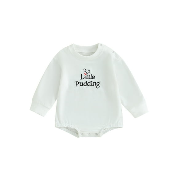 Bagilaanoe Newborn Baby Boy Girl Oversized Romper Sweatshirt Long Sleeve Bodysuits Letter Print Pullover 3M 6M 12M 18M Infant Casual Tee Tops