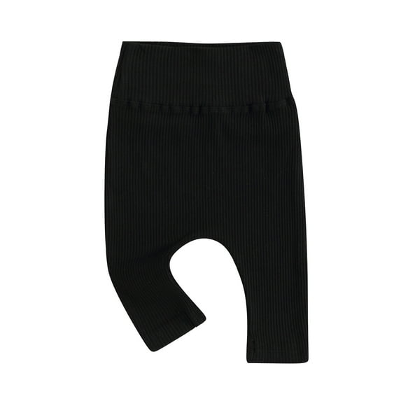 Bagilaanoe Newborn Baby Boy Girl Pants Solid Color Elastic High Waist Bottoms 3M 6M 12M 18M Infant Leggings Casual Trousers