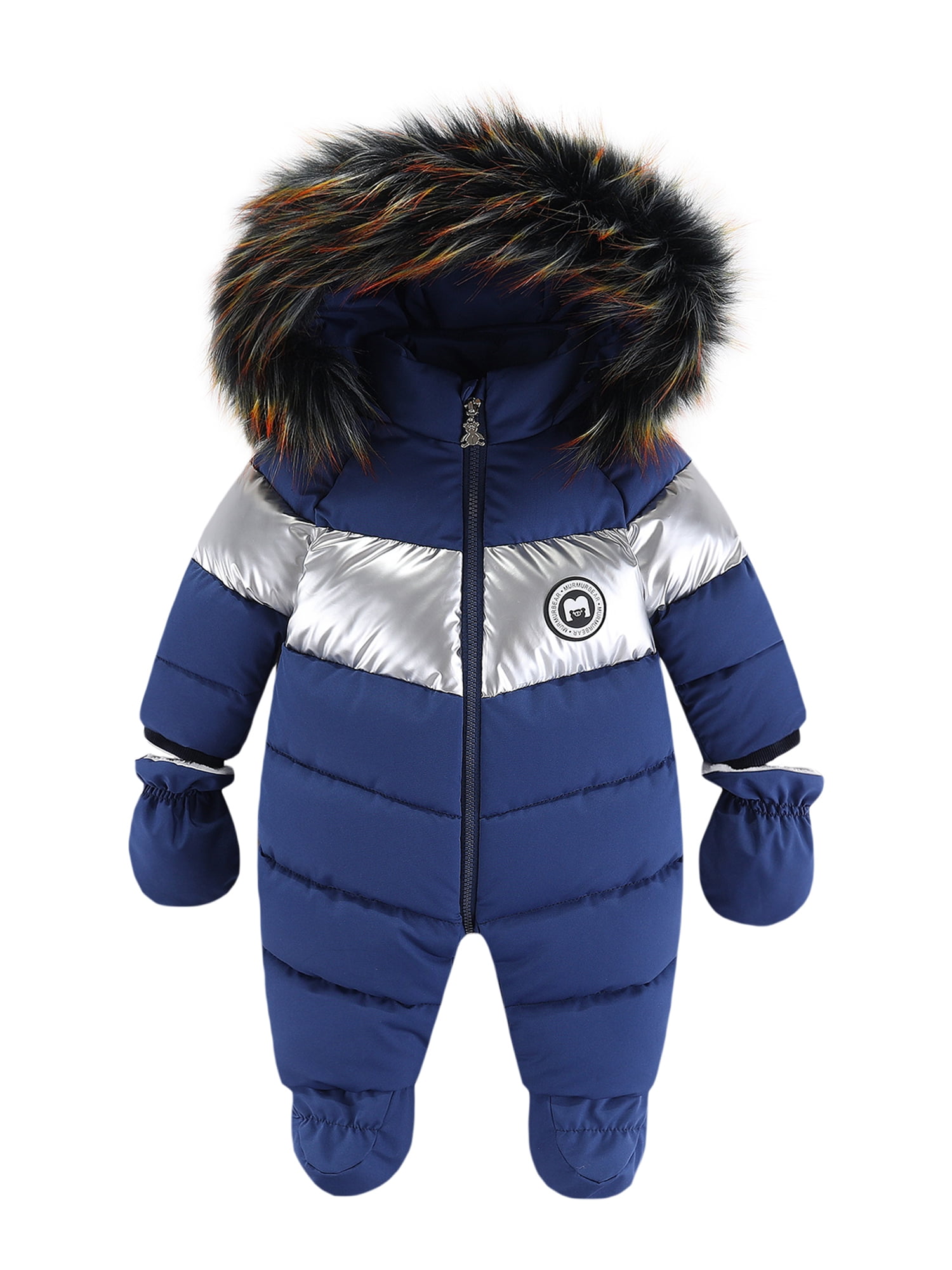Bagilaanoe Newborn Baby Boy Girl Snowsuit Long Sleeve Feeted