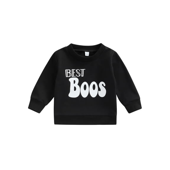 Bagilaanoe Newborn Baby Boy Girl Sweatshirt Long Sleeve Romper/Pullover 3M 6M 12M 18M 24M 3T 4T Letter Print Loose Fit Tops