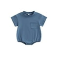 thumbnail image 1 of Bagilaanoe Newborn Baby Boy Girls Rompers Short Sleeve Bodysuits 6M 12M 18M 24M Infant Casual One Piece Short Jumpsuit, 1 of 8