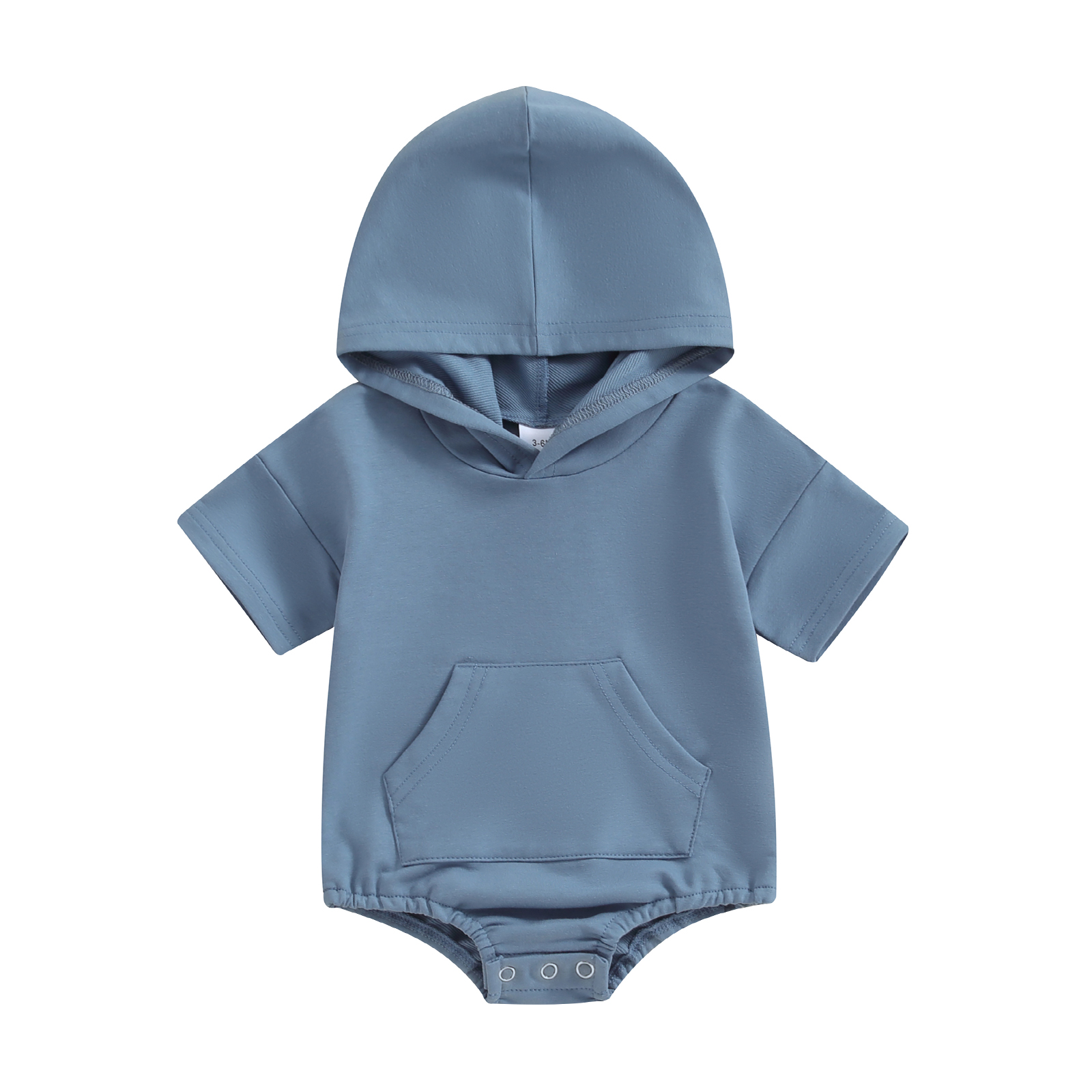 Bagilaanoe Newborn Baby Boy Hooded Rompers Short Sleeve Bodysuits 3M 6M ...