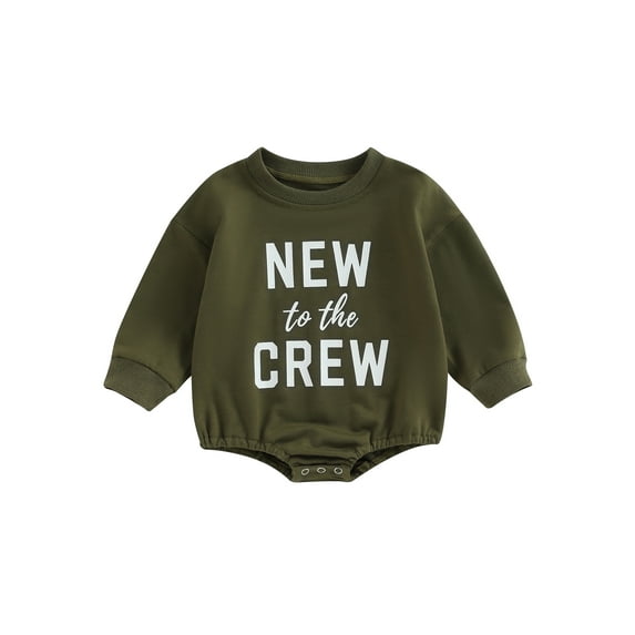 Bagilaanoe Newborn Baby Boy Oversized Romper Sweatshirt Long Sleeve Bodysuit Letter Print Pullover 3M 6M 12M 18M Infant Casual Tee Tops