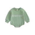 thumbnail image 1 of Bagilaanoe Newborn Baby Boy Oversized Romper Sweatshirt Long Sleeve Bodysuits Letter Embroidery Pullover 3M 6M 12M 18M Infant Casual Tee Tops, 1 of 9