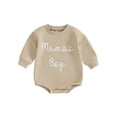 thumbnail image 1 of Bagilaanoe Newborn Baby Boy Oversized Romper Sweatshirt Long Sleeve Bodysuits Letter Print Pullover 3M 6M 12M 18M 24M Infant Casual Tee Tops, 1 of 9