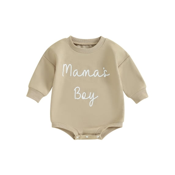 Bagilaanoe Newborn Baby Boy Oversized Romper Sweatshirt Long Sleeve Bodysuits Letter Print Pullover 3M 6M 12M 18M 24M Infant Casual Tee Tops