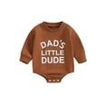 thumbnail image 1 of Bagilaanoe Newborn Baby Boy Oversized Romper Sweatshirt Long Sleeve Bodysuits Letter Print Pullover 3M 6M 12M 18M Infant Casual Tee Tops, 1 of 9