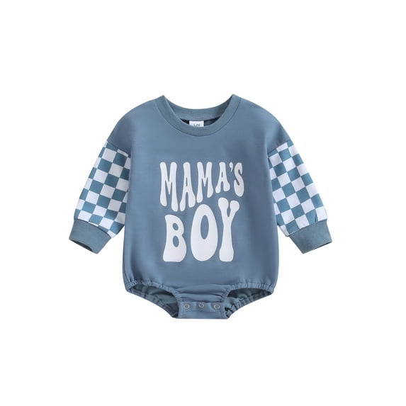 Bagilaanoe Newborn Baby Boy Oversized Romper Sweatshirt Long Sleeve Bodysuits Letter Print Pullover 3M 6M 12M 18M Infant Casual Tee Tops
