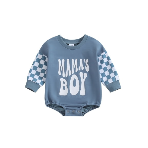 Bagilaanoe Newborn Baby Boy Oversized Romper Sweatshirt Long Sleeve Bodysuits Letter Print Pullover 3M 6M 12M 18M Infant Casual Tee Tops