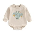 thumbnail image 1 of Bagilaanoe Newborn Baby Boy Oversized Romper Sweatshirt Long Sleeve Bodysuits Letter Print Pullover 3M 6M 12M 18M Infant Casual Tee Tops, 1 of 8