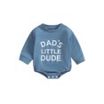 thumbnail image 1 of Bagilaanoe Newborn Baby Boy Oversized Romper Sweatshirt Long Sleeve Bodysuits Letter Print Pullover 3M 6M 12M 18M Infant Casual Tee Tops, 1 of 9