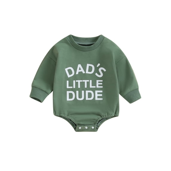 Bagilaanoe Newborn Baby Boy Oversized Romper Sweatshirt Long Sleeve Bodysuits Letter Print Pullover 3M 6M 12M 18M Infant Casual Tee Tops