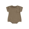 thumbnail image 1 of Bagilaanoe Newborn Baby Boy Rompers Short Sleeve Bodysuits 3M 6M 12M 18M 24M Infant Casual One Piece Short Jumpsuit, 1 of 8