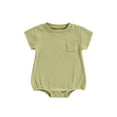 thumbnail image 1 of Bagilaanoe Newborn Baby Boy Rompers Short Sleeve Bodysuits 3M 6M 12M 18M 24M Infant Casual One Piece Short Jumpsuit, 1 of 8