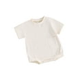 thumbnail image 1 of Bagilaanoe Newborn Baby Boy Rompers Short Sleeve Bodysuits 3M 6M 9M 12M 18M Infant Casual One Piece Short Jumpsuit, 1 of 9