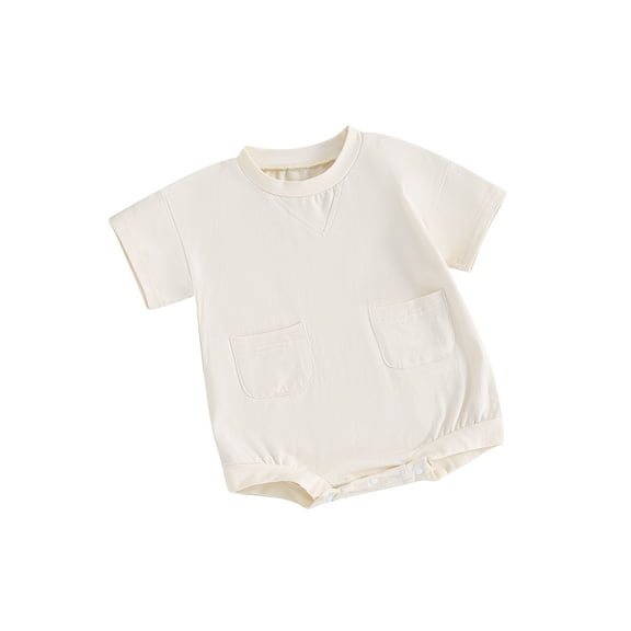 Bagilaanoe Newborn Baby Boy Rompers Short Sleeve Bodysuits 3M 6M 9M 12M 18M Infant Casual One Piece Short Jumpsuit
