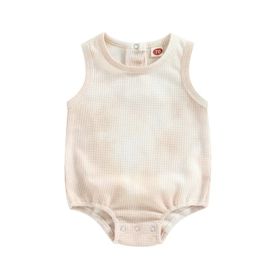 Bagilaanoe Newborn Baby Boy Rompers Tie-dye Print Sleeveless Bodysuits 3M 6M 12M 18M 24M Infant Casual One Piece Short Jumpsuit