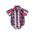 thumbnail image 1 of Bagilaanoe Newborn Baby Boy Shirt Rompers Graphic Print Short Sleeve Bodysuits 6M 12M 18M 24M Infant Casual One Piece Short Jumpsuit, 1 of 8