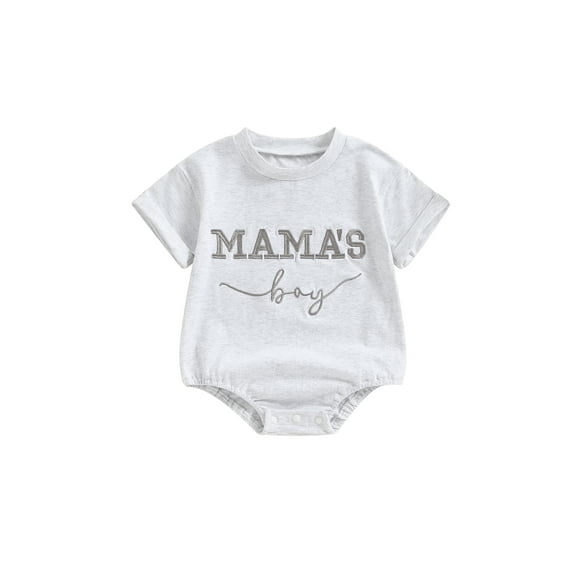 Bagilaanoe Newborn Baby Boy Summer Rompers Letter Embroidery Short Sleeve Bodysuits 3M 6M 12M 18M Infant Casual One Piece Short Jumpsuit