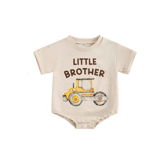 Bagilaanoe Newborn Baby Boy Summer Rompers Letter Print Short Sleeve Bodysuits 3M 6M 12M 18M Infant Casual One Piece Short Jumpsuit