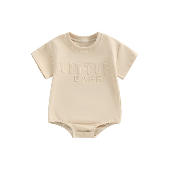 Bagilaanoe Newborn Baby Boy Summer Rompers Letter Short Sleeve Bodysuits 3M 6M 12M 18M Infant Casual One Piece Short Jumpsuit