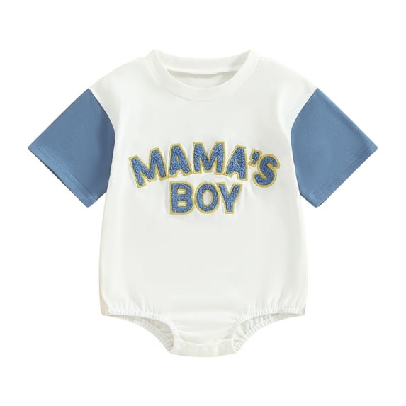 Bagilaanoe Newborn Baby Boy Summer Rompers Letters Print Short Sleeve Bodysuits 3M 6M 12M 18M Infant Casual One Piece Short Jumpsuit