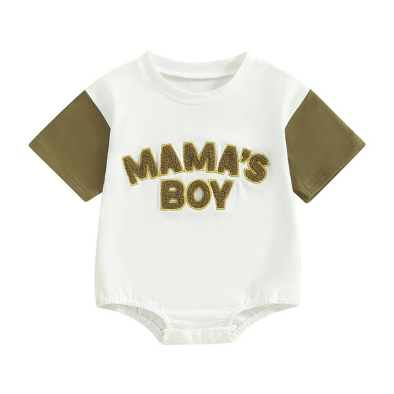 Bagilaanoe Newborn Baby Boy Summer Rompers Letters Print Short Sleeve Bodysuits 3M 6M 12M 18M Infant Casual One Piece Short Jumpsuit