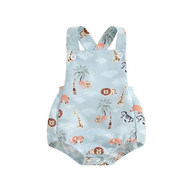 Bagilaanoe Newborn Baby Boy Summer Rompers Print Sleeveless Bodysuits 3M 6M 9M 12M Infant Casual One Piece Short Jumpsuit