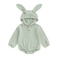 thumbnail image 1 of Bagilaanoe Newborn Baby Boys Easter Rompers Long Sleeve Hooded Bodysuits 3M 6M 12M 18M Infant Spring One Piece Jumpsuit, 1 of 8