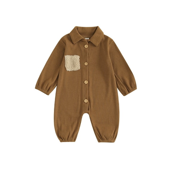 Bagilaanoe Newborn Baby Boys Fall Jumpsuit Newborn Contrast Color Long Sleeve Bodysuit 3M 6M 9M 12M Infant Winter Warm One Piece Romper