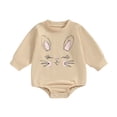 thumbnail image 1 of Bagilaanoe Newborn Baby Boys Girl Easter Romper Sweatshirt Long Sleeve Bodysuits Print Pullover 3M 6M 12M 18M Infant Casual Tee Tops, 1 of 8