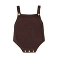 thumbnail image 1 of Bagilaanoe Newborn Baby Boys Girls Knit Romper Sleeveless Spaghettic Strap One Piece Knitted Jumpsuits 3M 6M 12M 18M Bodysuits, 1 of 8