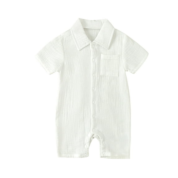 Bagilaanoe Newborn Baby Boys Girls One-pieces Short Sleeve Jumpsuit 3M 6M 12M 18M 24M Infant Romper Casual Clothing