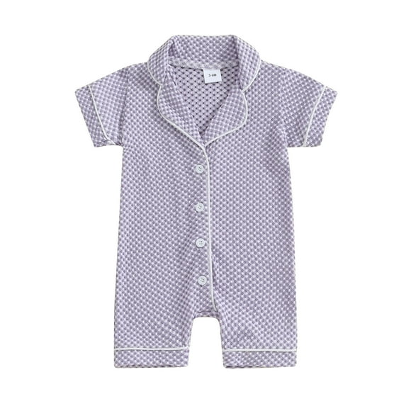 Bagilaanoe Newborn Baby Boys Girls One-pieces Textured Short Sleeve Jumpsuit 3M 6M 9M 12M 18M Infant Romper Casual Clothing