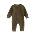 thumbnail image 1 of Bagilaanoe Newborn Baby Boys Knit Jumpsuit Long Sleeve Bodysuit 3M 6M 12M 18M Infant Fall Winter One Piece Romper, 1 of 9