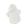 thumbnail image 1 of Bagilaanoe Newborn Baby Boys Rompers Short Sleeve Hooded Bodysuits 3M 6M 12M 18M Infant Summer One Piece Jumpsuit, 1 of 9
