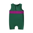 thumbnail image 1 of Bagilaanoe Newborn Baby Boys Summer Jumpsuit Contrast Color Sleeveless Bodysuit 3M 6M 12M 18M Infant Casual One Piece Romper, 1 of 8