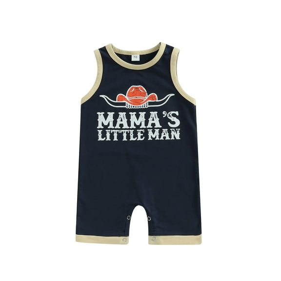 Bagilaanoe Newborn Baby Boys Summer Jumpsuit Letters Print Sleeveless Bodysuit 6M 12M 18M 24M Infant Casual One Piece Romper