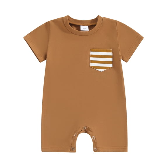 Bagilaanoe Newborn Baby Boys Summer Jumpsuit Shorts Stripe Short Sleeve Bodysuit 3M 6M 12M 18M Infant Casual One Piece Romper