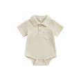 thumbnail image 1 of Bagilaanoe Newborn Baby Boys Summer Rompers Short Sleeve Bodysuits 3M 6M 12M Infant Casual One Piece Short Jumpsuit, 1 of 7